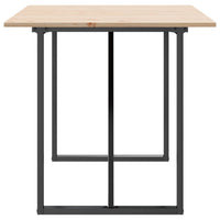 Tavolo da Pranzo Telaio a O 160x80x75 cm Legno Pino e Acciaio 3282677