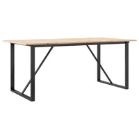 Tavolo da Pranzo Telaio a O 180x90x75 cm Legno Pino e Acciaio 3282678