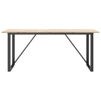 Tavolo da Pranzo Telaio a O 180x90x75 cm Legno Pino e Acciaio 3282678