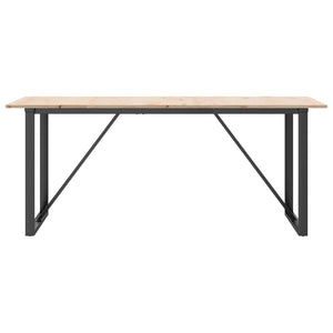 Tavolo da Pranzo Telaio a O 180x90x75 cm Legno Pino e Acciaio 3282678