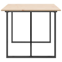 Tavolo da Pranzo Telaio a O 180x90x75 cm Legno Pino e Acciaio 3282678