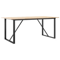 Tavolo da Pranzo Telaio a O 180x90x75 cm Legno Pino e Acciaio