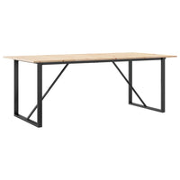 Tavolo da Pranzo Telaio a O 200x100x75 cm Legno Pino e Acciaio 3282679
