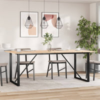 Tavolo da Pranzo Telaio a O 200x100x75 cm Legno Pino e Acciaio 3282679