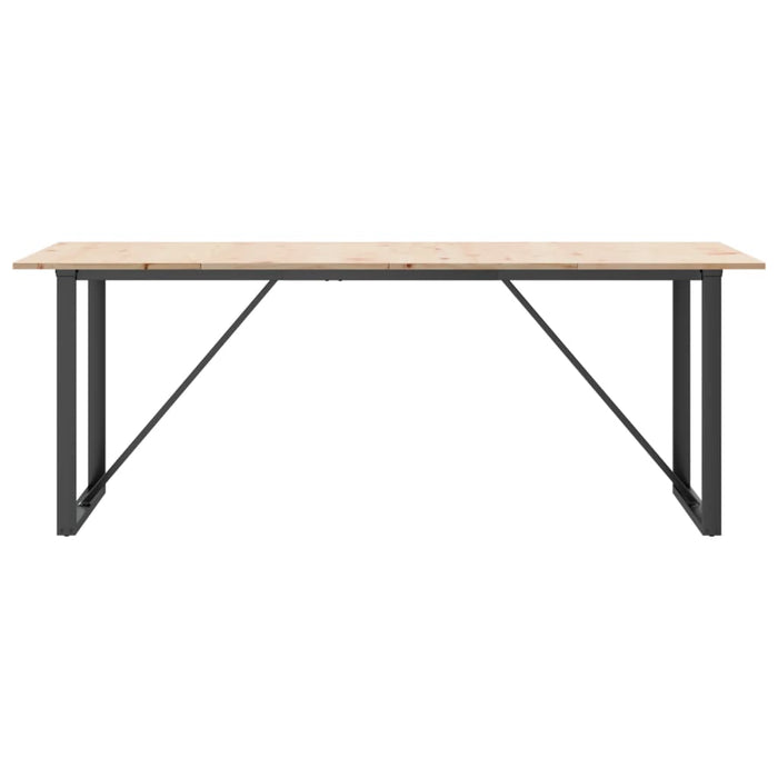 Tavolo da Pranzo Telaio a O 200x100x75 cm Legno Pino e Acciaio 3282679