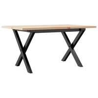 Tavolino da Salotto Telaio a X 80x50x40 cm Legno Pino e Acciaio 3282684