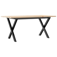 Tavolino Salotto Telaio a X-Tavolino da soggiorno 100x50x45 cm Legno Pino e Acciaio