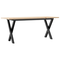 Tavolino Salotto Telaio a X-Tavolino da soggiorno 110x40x45 cm Legno Pino e Acciaio