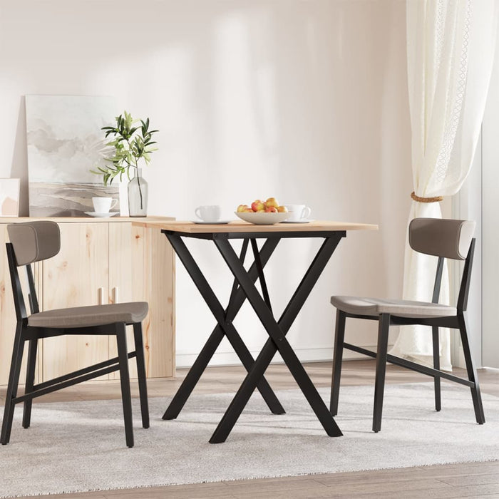 Tavolo da Pranzo Telaio a X 60x60x75 cm Legno Pino e Acciaio 3282692
