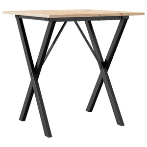 Tavolo da Pranzo Telaio a X 60x60x75 cm Legno Pino e Acciaio 3282692