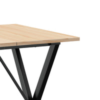 Tavolo da Pranzo Telaio a X 60x60x75 cm Legno Pino e Acciaio 3282692