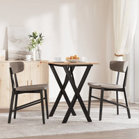 Tavolo da Pranzo Telaio a X 80x50x75 cm Legno Pino e Acciaio 3282694