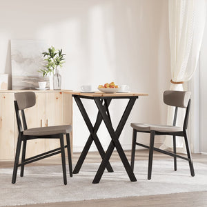 Tavolo da Pranzo Telaio a X 80x50x75 cm Legno Pino e Acciaio 3282694