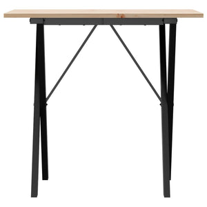 Tavolo da Pranzo Telaio a X 80x50x75 cm Legno Pino e Acciaio 3282694