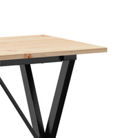 Tavolo da Pranzo Telaio a X 80x50x75 cm Legno Pino e Acciaio 3282694
