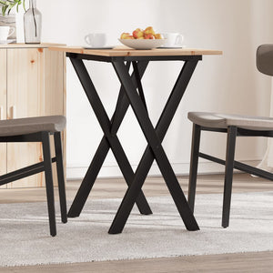 vidaXL Tavolo da Pranzo Telaio a X 80x50x75 cm Legno Pino e Acciaio