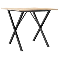 vidaXL Tavolo da Pranzo Telaio a X 90x90x75 cm Legno Pino e Acciaio