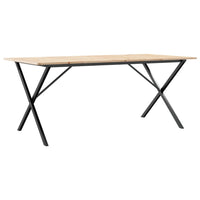Tavolo da Pranzo Telaio a X 180x90x75 cm Legno Pino e Acciaio