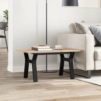 Tavolino da Salotto Telaio a Y-Tavolino da soggiorno 80x50x40 cm Legno Pino e Acciaio