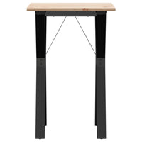 Tavolo da Pranzo Telaio a Y 50x50x75 cm Legno Pino e Acciaio 3282713