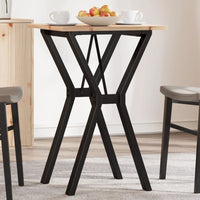 Tavolo da Pranzo Telaio a Y 50x50x75 cm Legno Pino e Acciaio 3282713