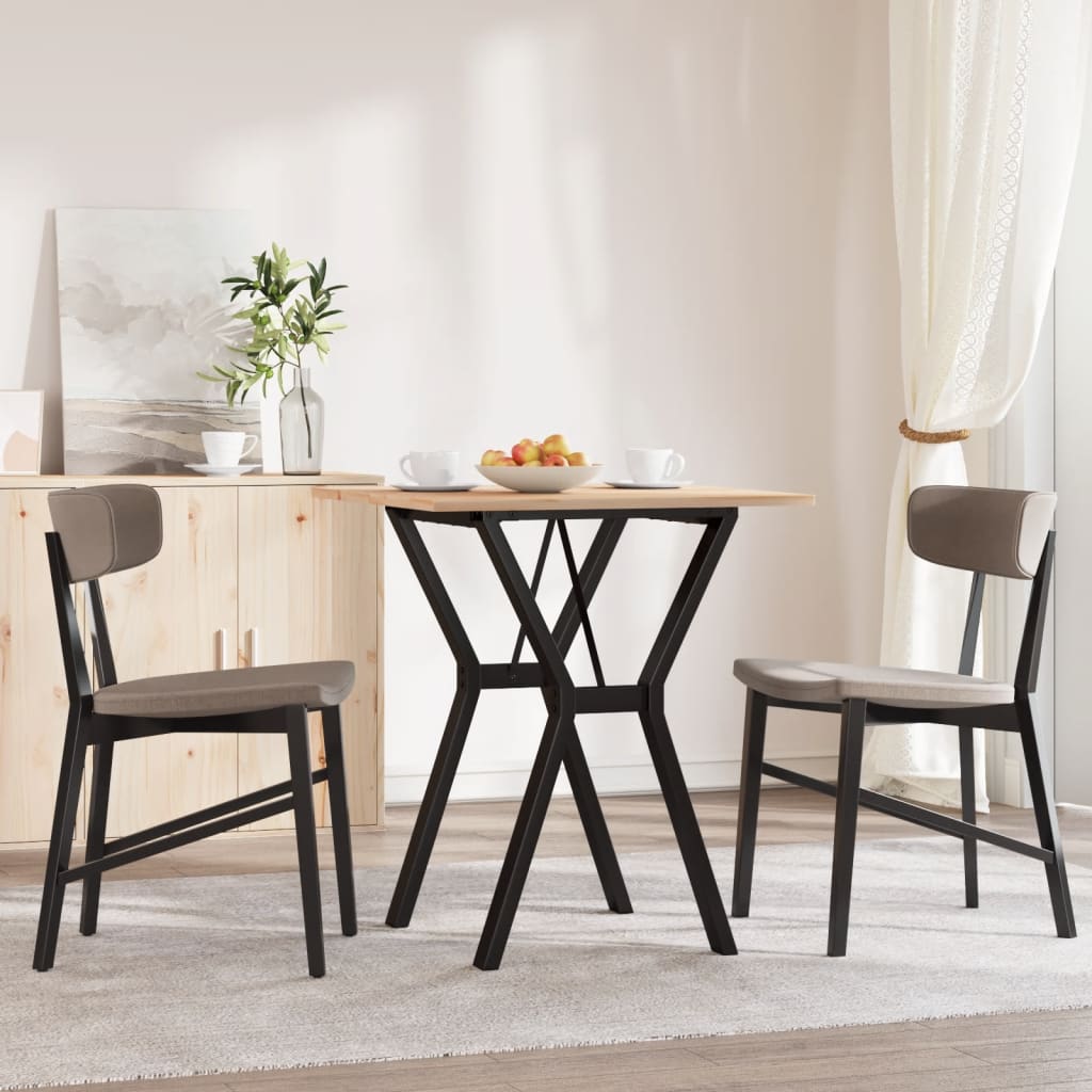 Tavolo da Pranzo Telaio a Y 60x60x75 cm Legno Pino e Acciaio 3282714