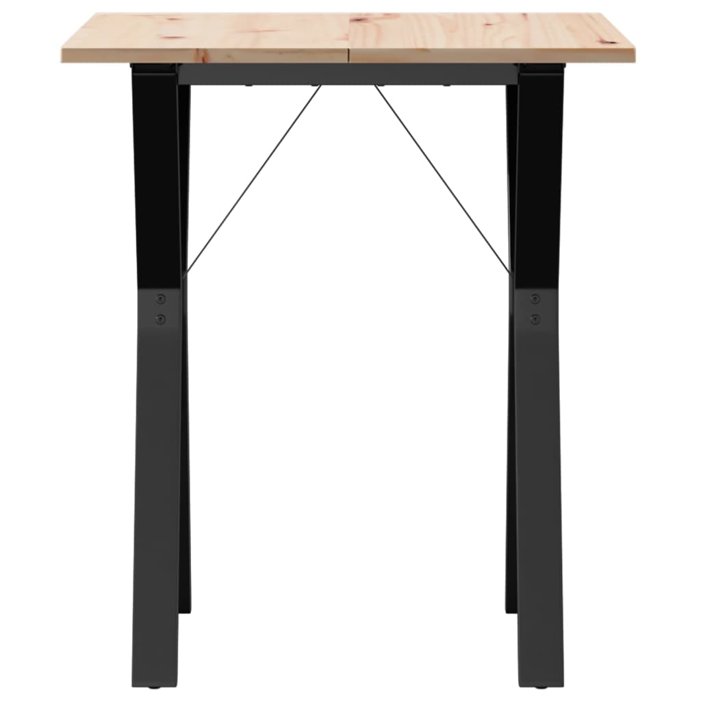 Tavolo da Pranzo Telaio a Y 60x60x75 cm Legno Pino e Acciaio 3282714