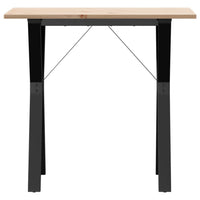 Tavolo da Pranzo Telaio a Y 80x50x75 cm Legno Pino e Acciaio 3282716
