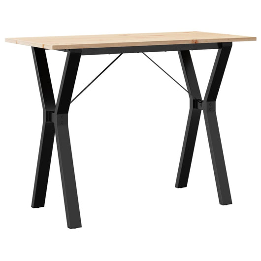 Tavolo da Pranzo Telaio a Y 100x50x75 cm Legno Pino e Acciaio 3282719
