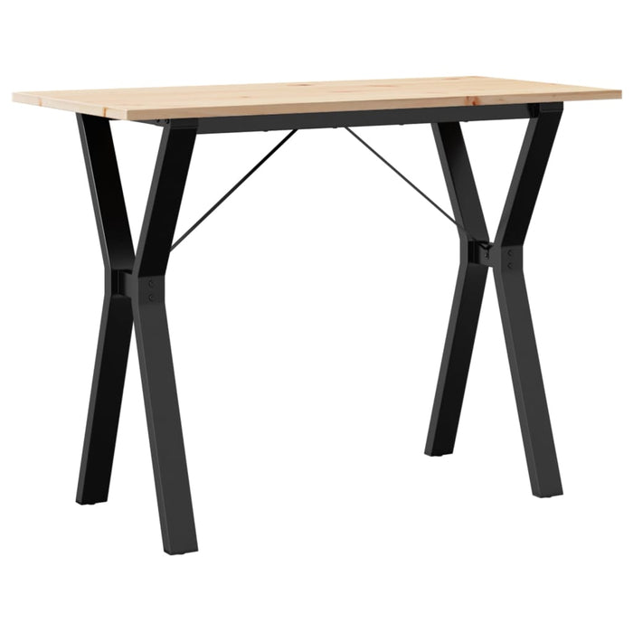 Tavolo da Pranzo Telaio a Y 100x50x75 cm Legno Pino e Acciaio 3282719