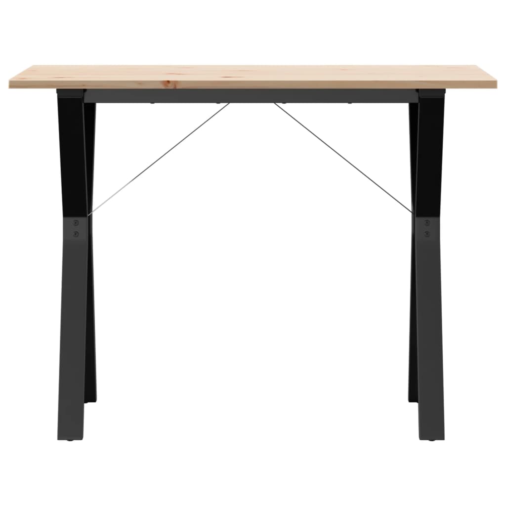 Tavolo da Pranzo Telaio a Y 100x50x75 cm Legno Pino e Acciaio 3282719