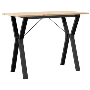Tavolo da Pranzo Telaio a Y 100x50x75 cm Legno Pino e Acciaio 3282719