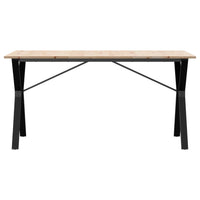 Tavolo da Pranzo Telaio a Y 140x80x75 cm Legno Pino e Acciaio 3282720