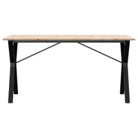 Tavolo da Pranzo Telaio a Y 160x80x75 cm Legno Pino e Acciaio 3282721