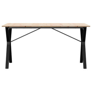 Tavolo da Pranzo Telaio a Y 160x80x75 cm Legno Pino e Acciaio 3282721
