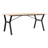 Tavolo da Pranzo Telaio a Y 180x90x75 cm Legno Pino e Acciaio