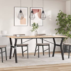 Tavolo da Pranzo Telaio a Y 180x90x75 cm Legno Pino e Acciaio 3282722