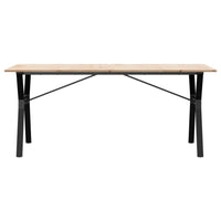Tavolo da Pranzo Telaio a Y 180x90x75 cm Legno Pino e Acciaio 3282722