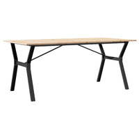 Tavolo da Pranzo Telaio a Y 180x90x75 cm Legno Pino e Acciaio 3282722