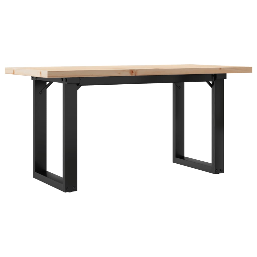 Tavolino Salotto Telaio a O 100x50x45,5 cm Legno Pino e Acciaio 3282732
