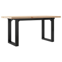 Tavolino Salotto Telaio a O 100x50x45,5 cm Legno Pino e Acciaio 3282732
