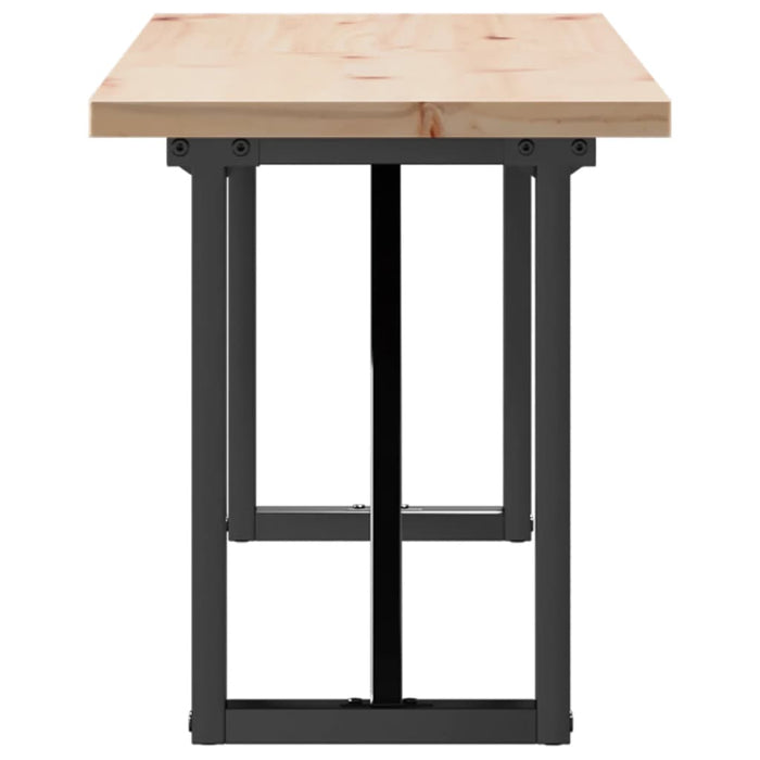 Tavolino Salotto Telaio a O 160x40x45,5 cm Legno Pino e Acciaio 3282734