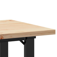 Tavolo da Pranzo Telaio a O 50x50x75,5 cm Legno Pino e Acciaio