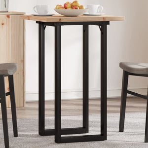 Tavolo da Pranzo Telaio a O 50x50x75,5 cm Legno Pino e Acciaio