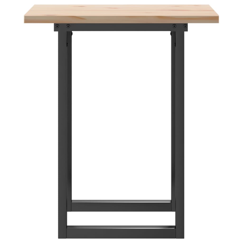 Tavolo da Pranzo Telaio a O 60x60x75,5 cm Legno Pino e Acciaio