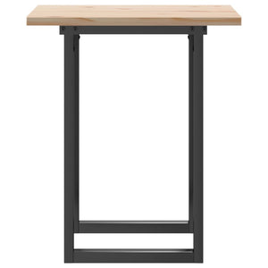 Tavolo da Pranzo Telaio a O 60x60x75,5 cm Legno Pino e Acciaio