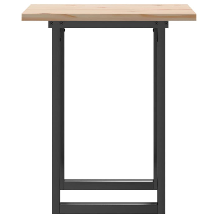 Tavolo da Pranzo Telaio a O 60x60x75,5 cm Legno Pino e Acciaio