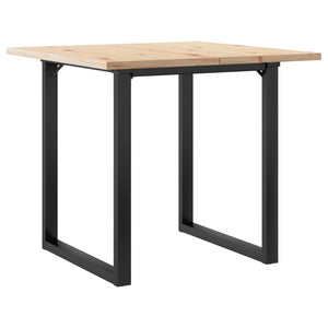 Tavolo da Pranzo Telaio a O 80x80x75,5 cm Legno Pino e Acciaio 3282739