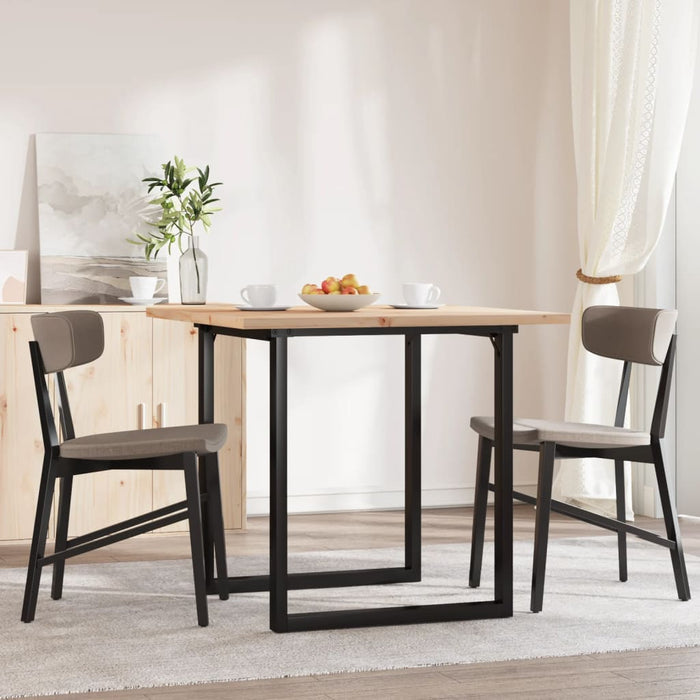 Tavolo da Pranzo Telaio a O 80x80x75,5 cm Legno Pino e Acciaio 3282739