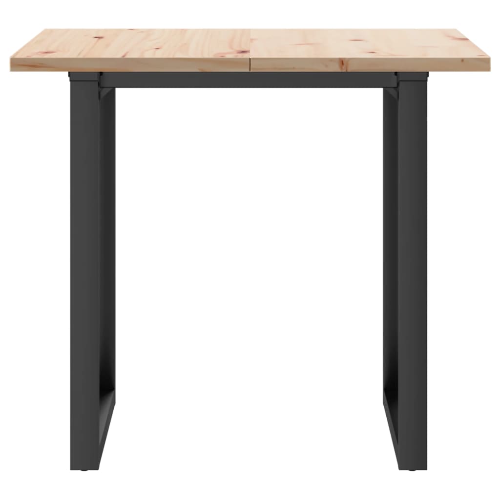 Tavolo da Pranzo Telaio a O 80x80x75,5 cm Legno Pino e Acciaio 3282739